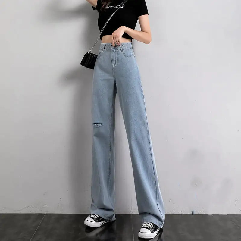 Women's Summer Thin Wide Leg Jeans