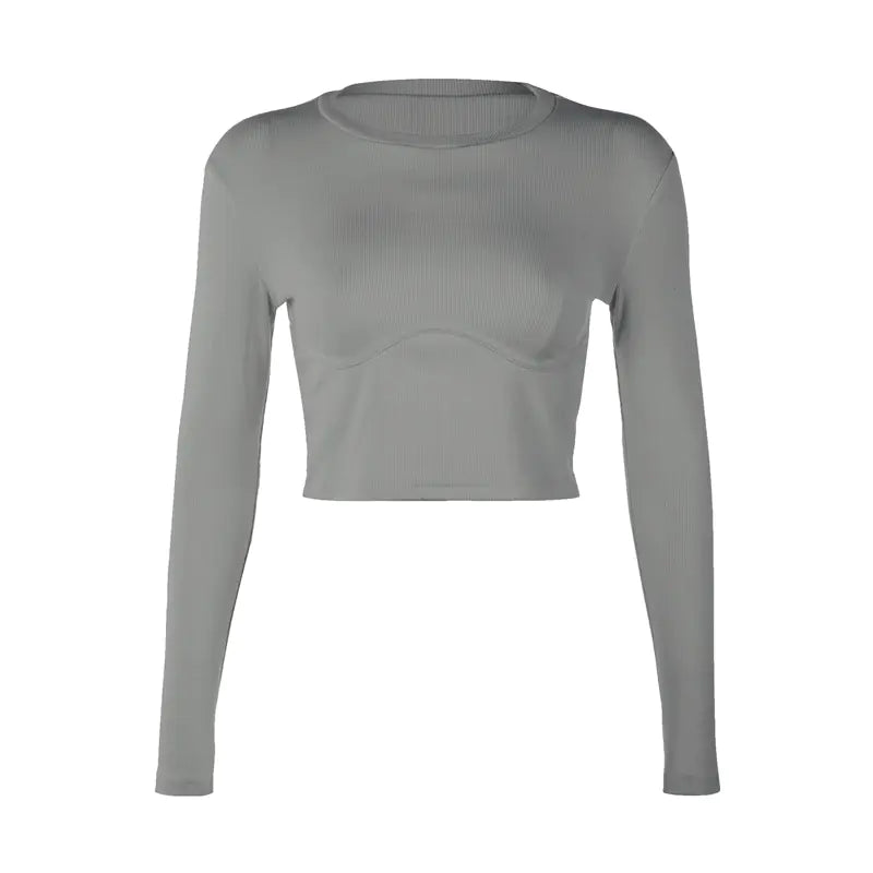 Spring and Summer Casual Ribbed Top for Women