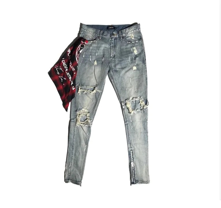 Ripped Denim Jeans For Men