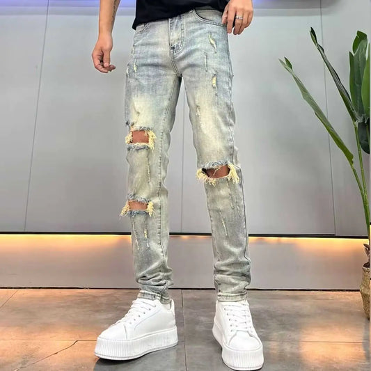 Ripped Denim Jeans For Men