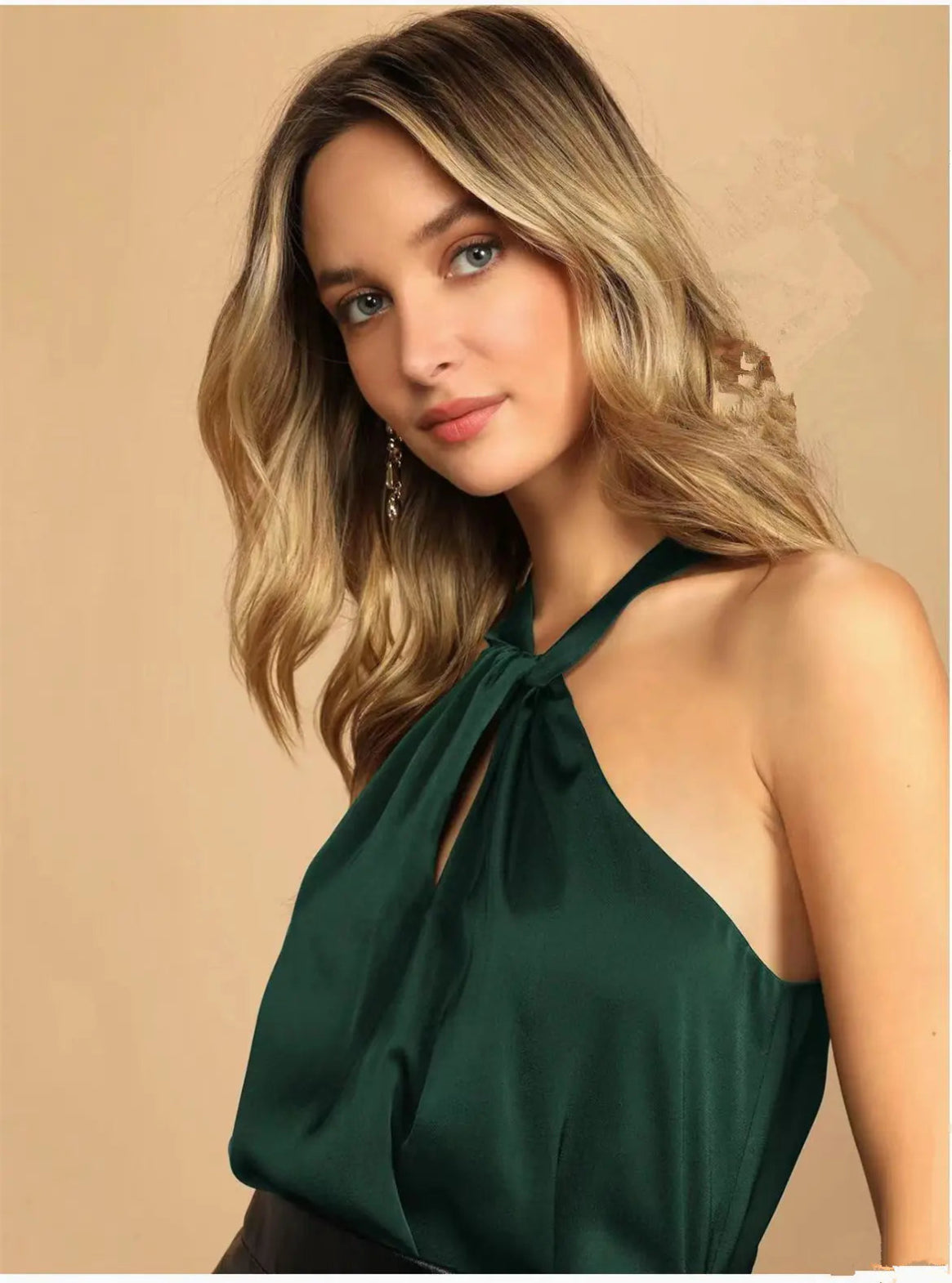 Summer Satin Backless Tank Top for Women