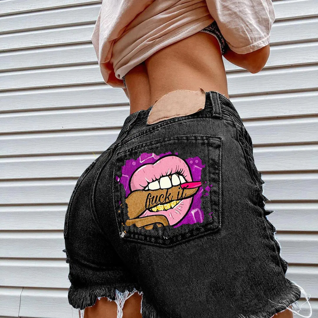Ripped Denim Shorts for Women
